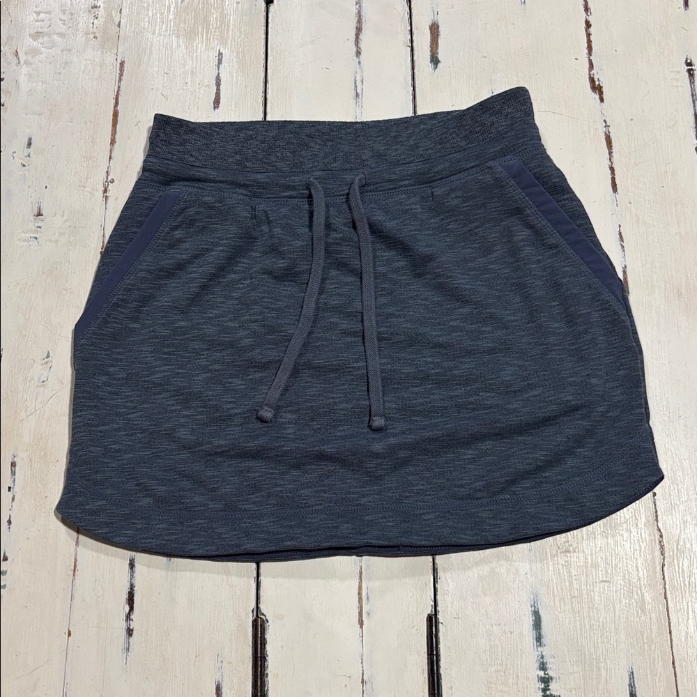 ATHLETA techie terry grey blue mini skirt - Picture 2 of 9